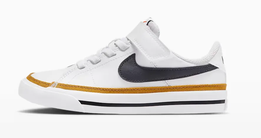 Nike Court Legacy White Black Desert Ochre (PSV)