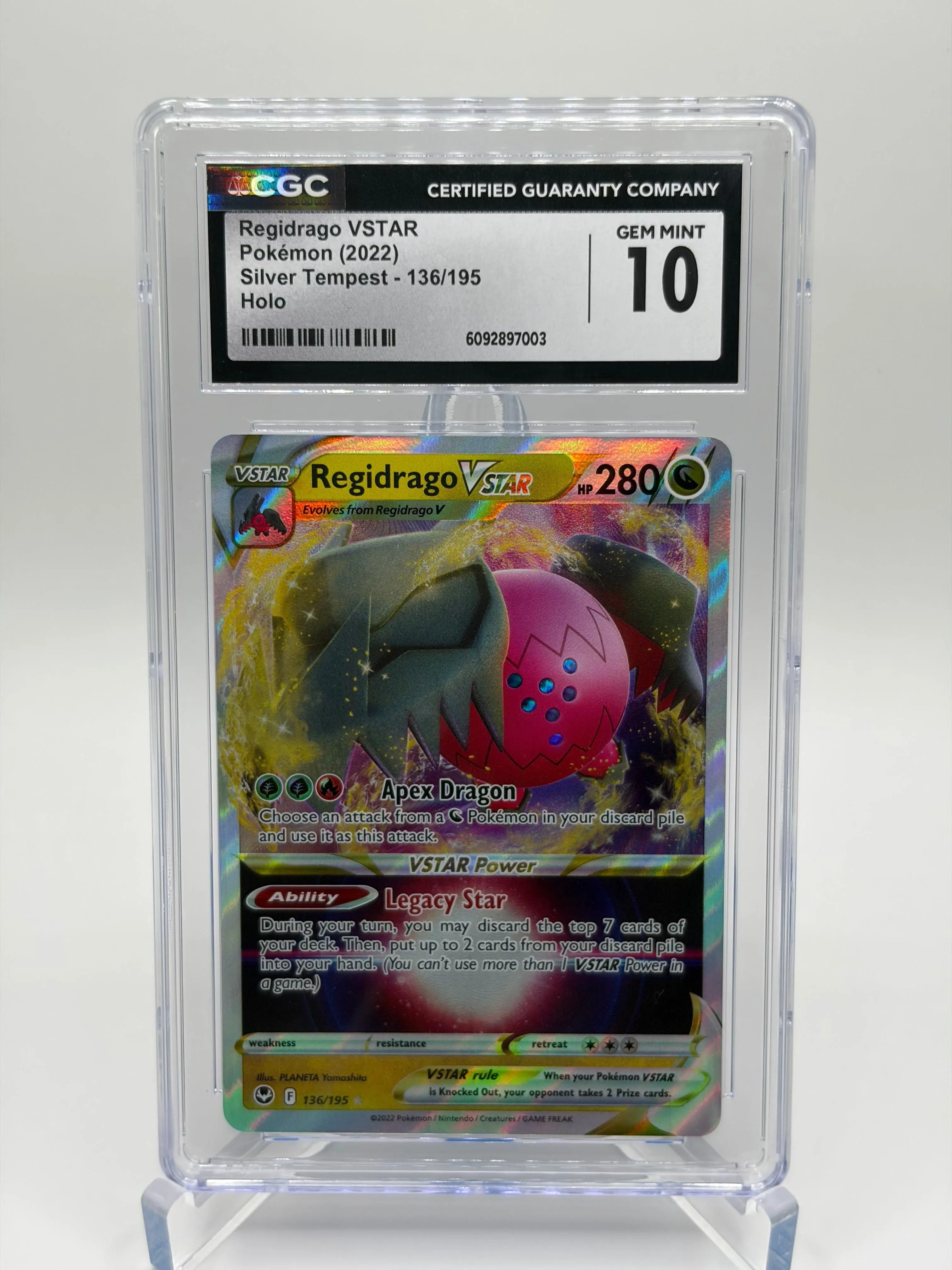 CGC Gem Mint 10 - Regidrago VSTAR | Silver Tempest 136/195
