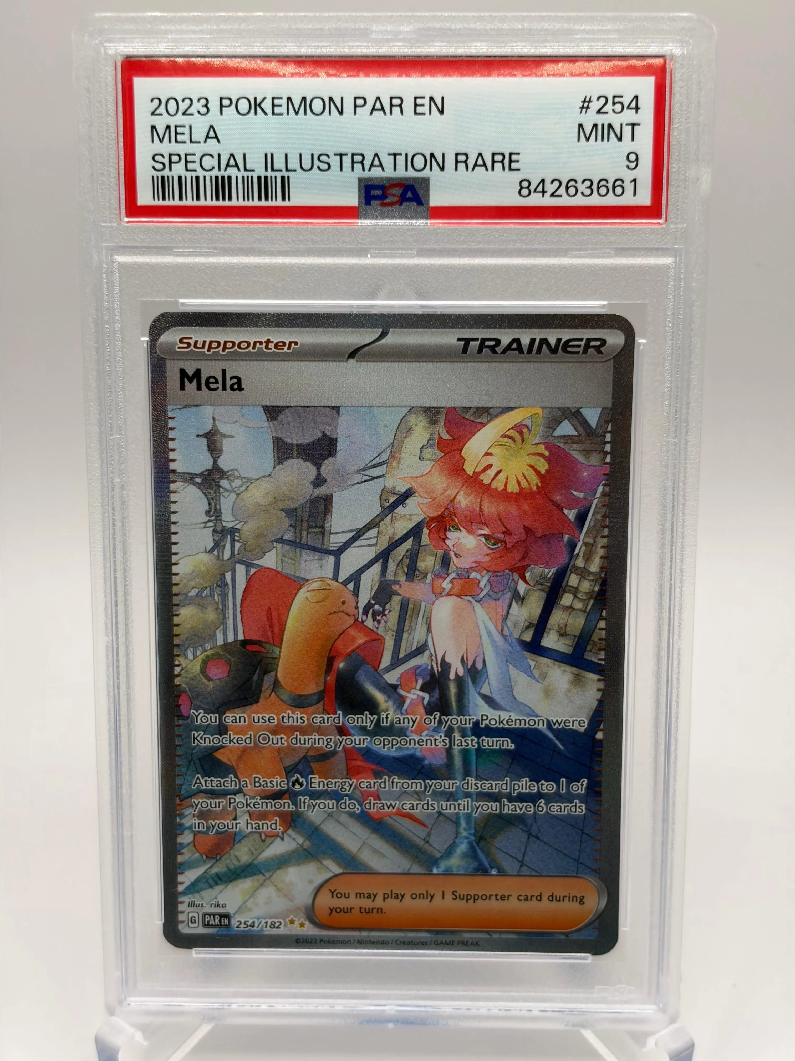 Mela #254 Paradox Rift Special Illustration Rare - PSA 9 Mint