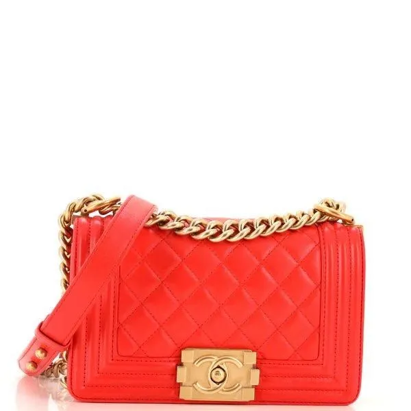 Chanel small boy with gold hardware