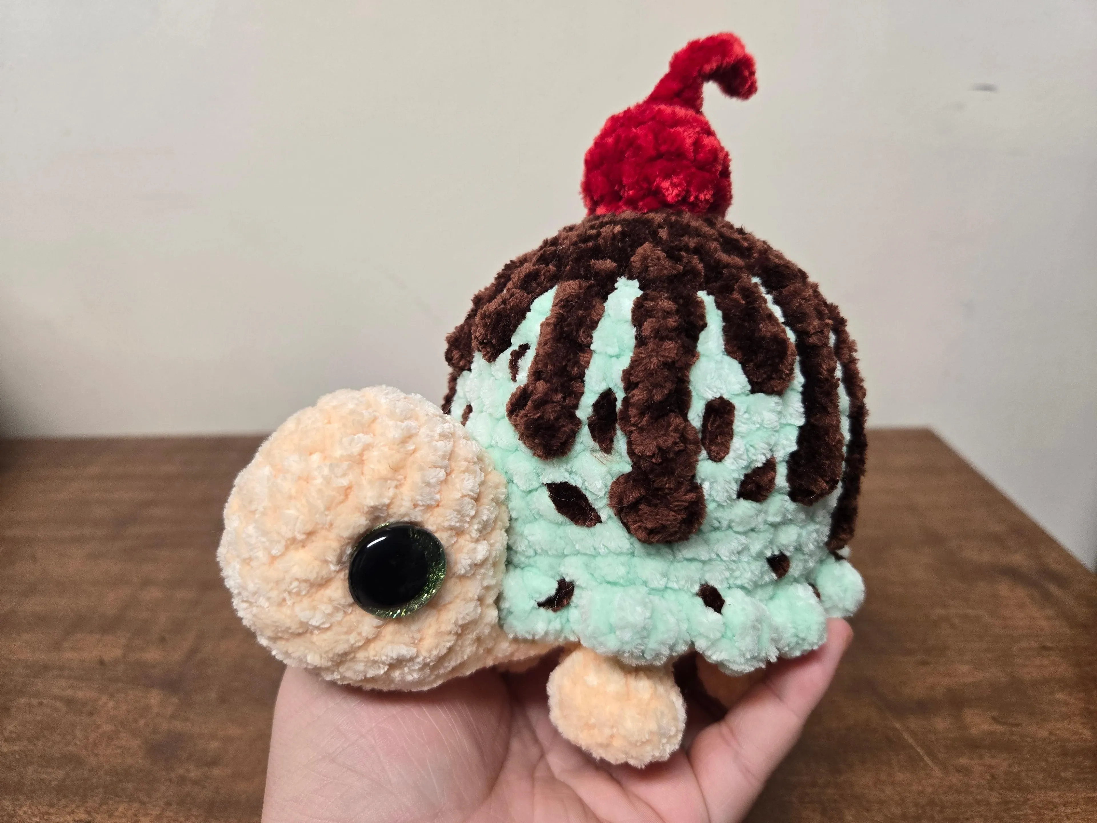 Tall Ice Cream Sundae Turtle Plushy