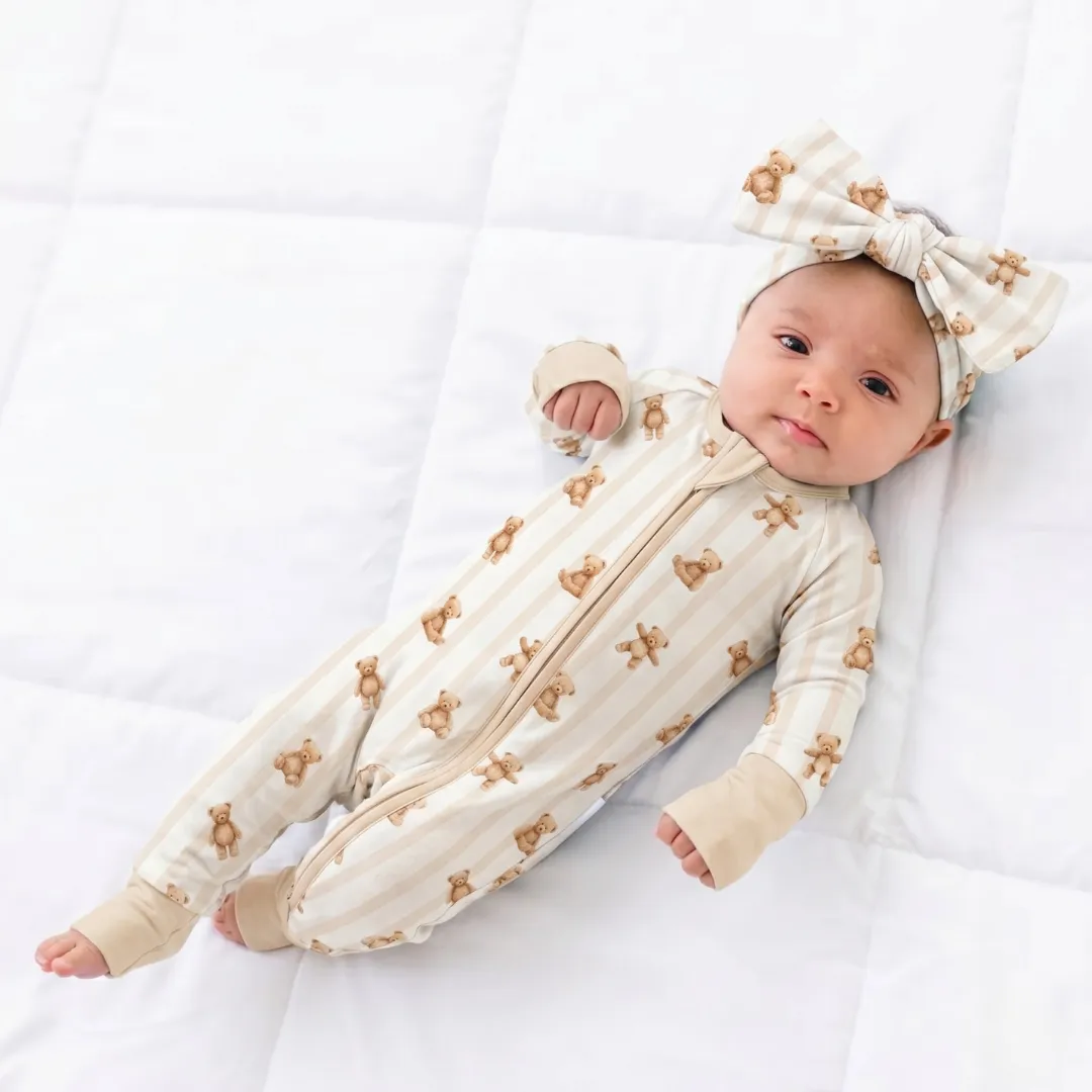 Bamboo Zippy Pajama Honey Bear