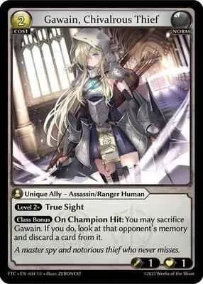 Grand Archive TCG - Fractured Crown - Gawain, Chivalrous Thief - 34 - Foil