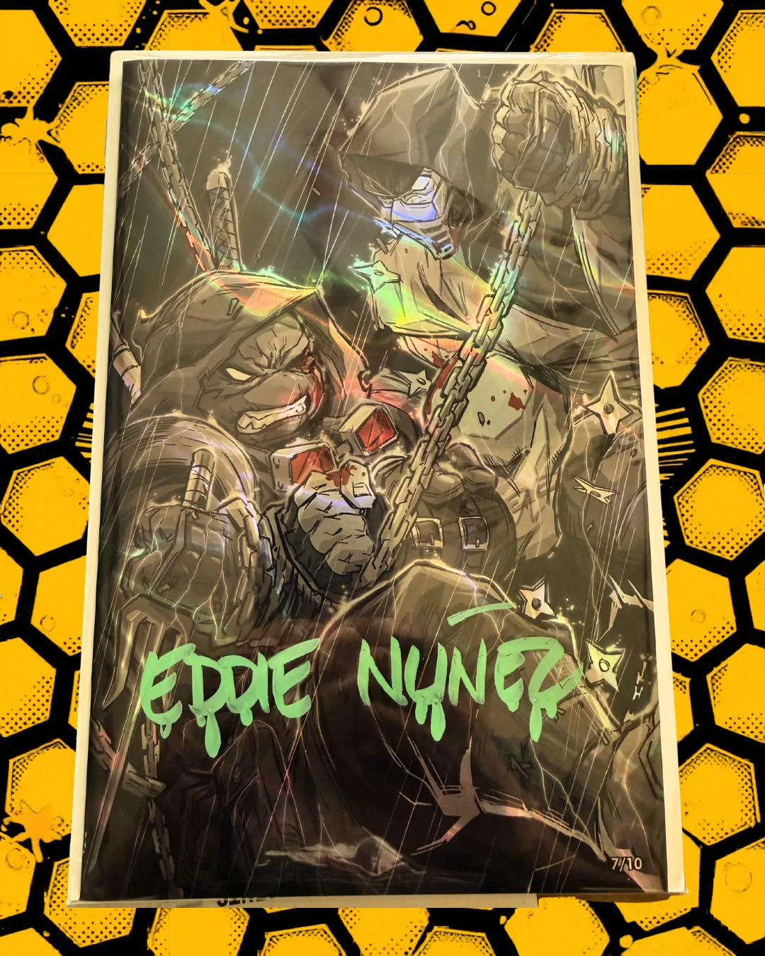 TMNT: The Last Ronin vs Mortal Kombat Scorpion FOIL | Shadow Rain Exclusive 🔥⚔️ Limited to ONLY 10 Copies – Copy #7/10 ✍️ Signed by Eddie Nunez