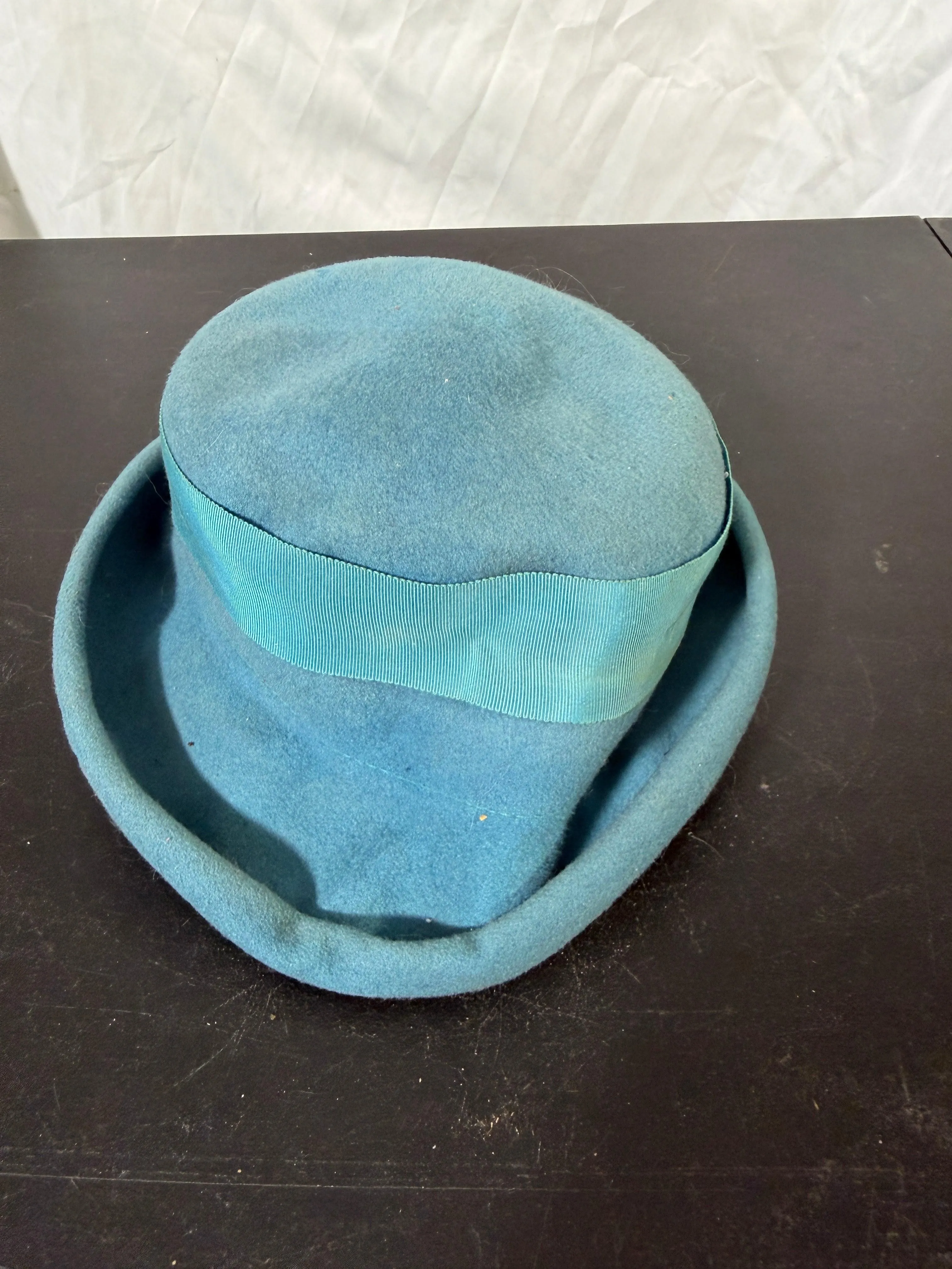 Vintage Glenover Fauntra Felt Hat Teal