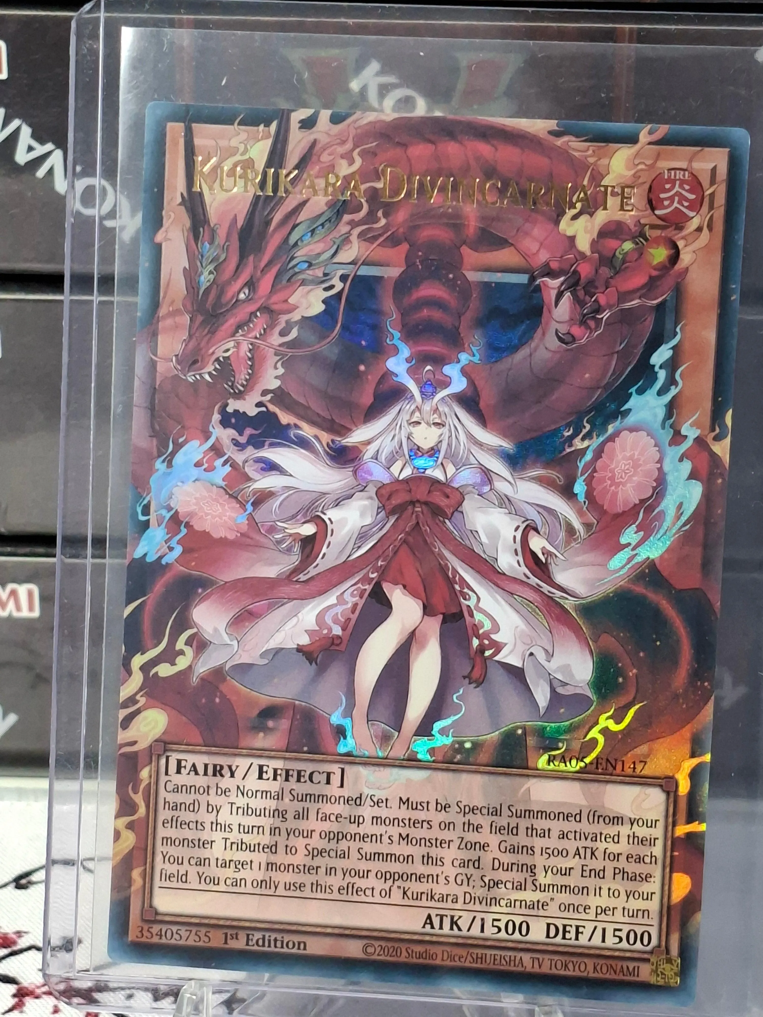 YUGIOH Kurikara Divincarnate Ultra Rare (Overframe) 1st Edition Near Mint RA05-EN147