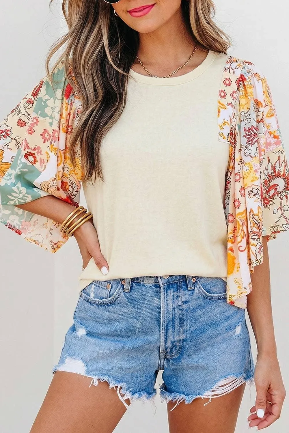 Floral Patchwork Blouse