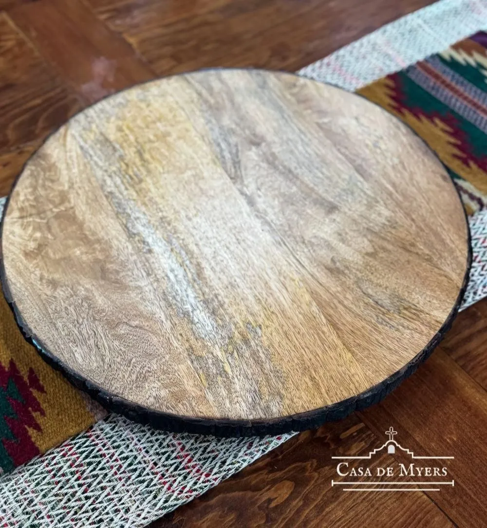 Large Wooden Lazy Suzan