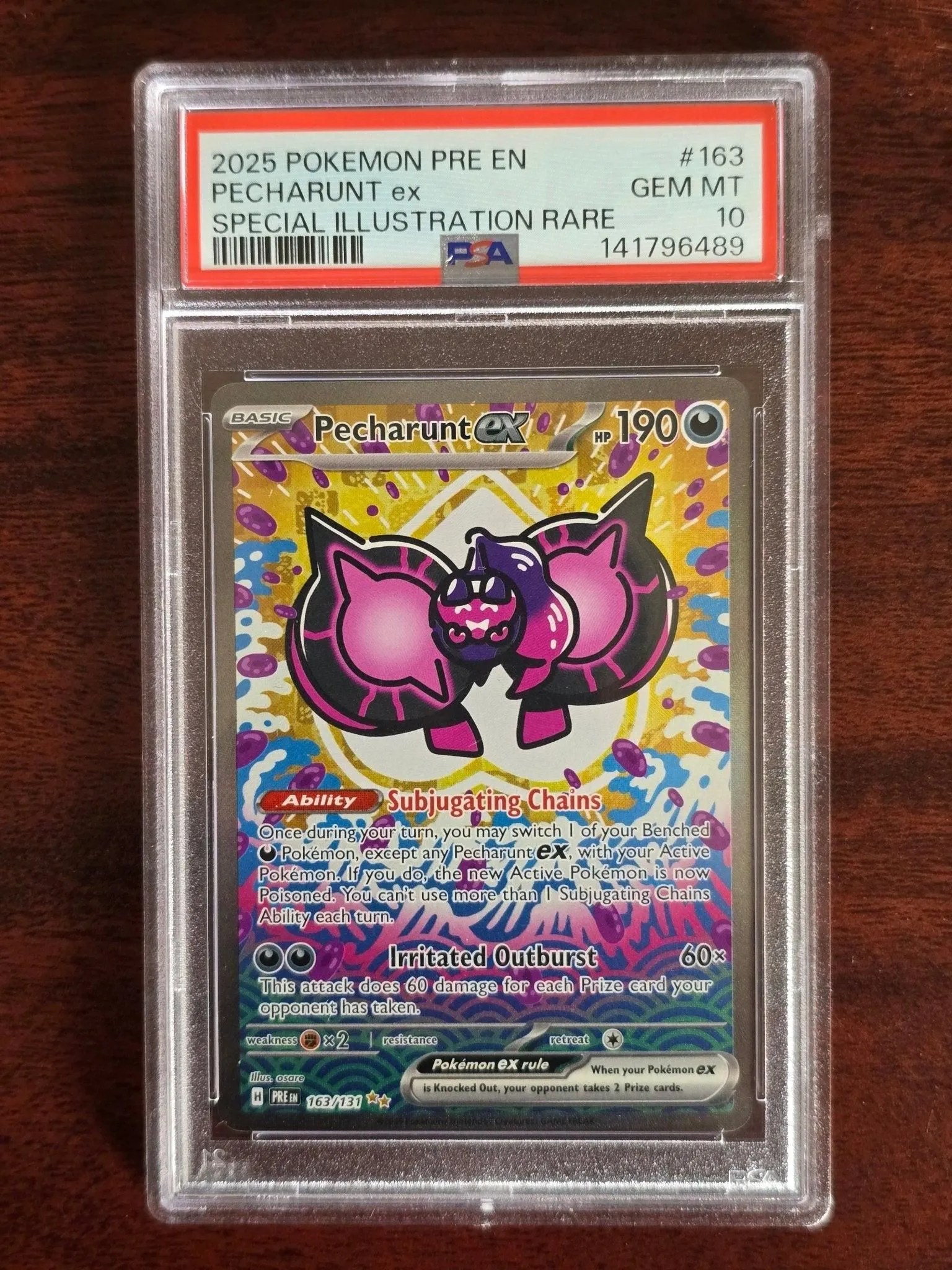 Pecharunt ex #163/193 Special Illustration Rare — Prismatic Evolutions (2025) — PSA 10 Gem Mint