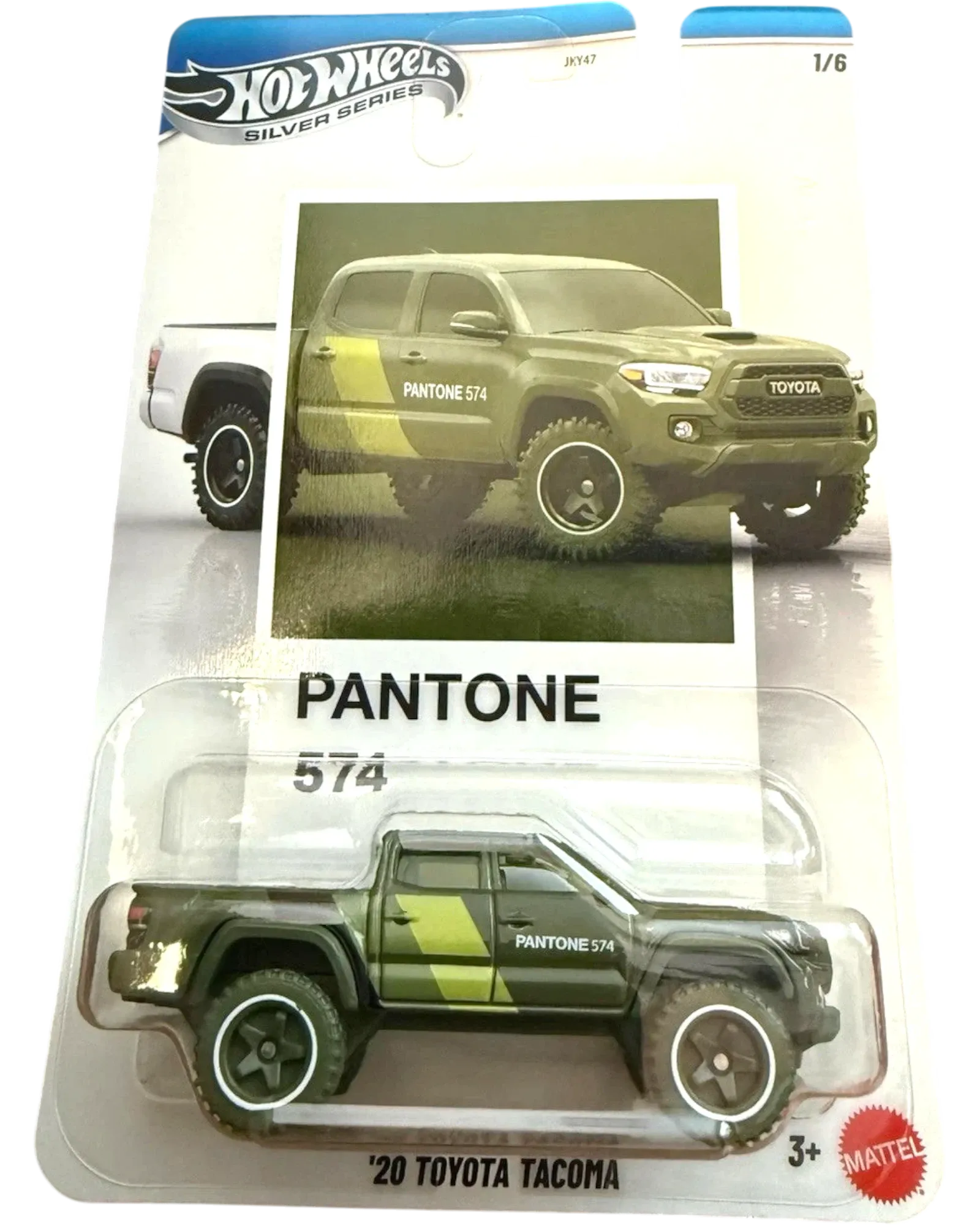 Hot Wheels Toyota Tacoma 1:64 Die-Cast – Silver Series Pantone 575 Series 2 1/6