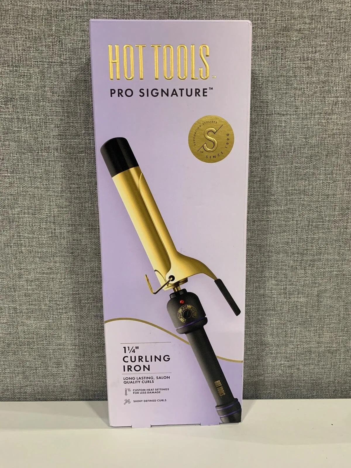 Hot Tools Pro Signature 1 1/4" Gold Curling Iron.
