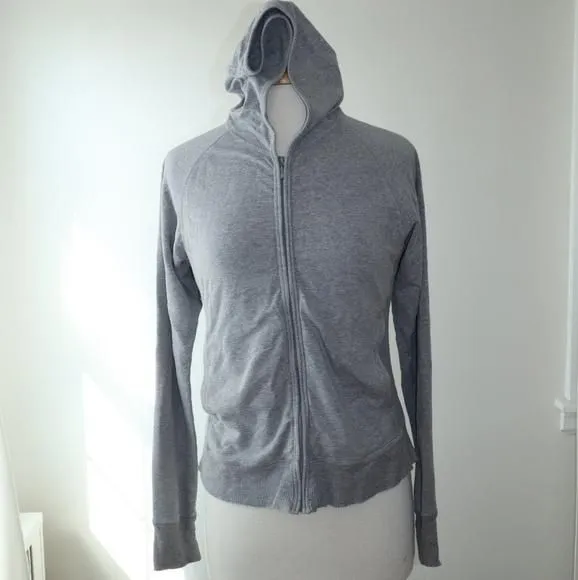 Product image for Soybu Zipped Grey Yoga Hoodie Sweatshirt
