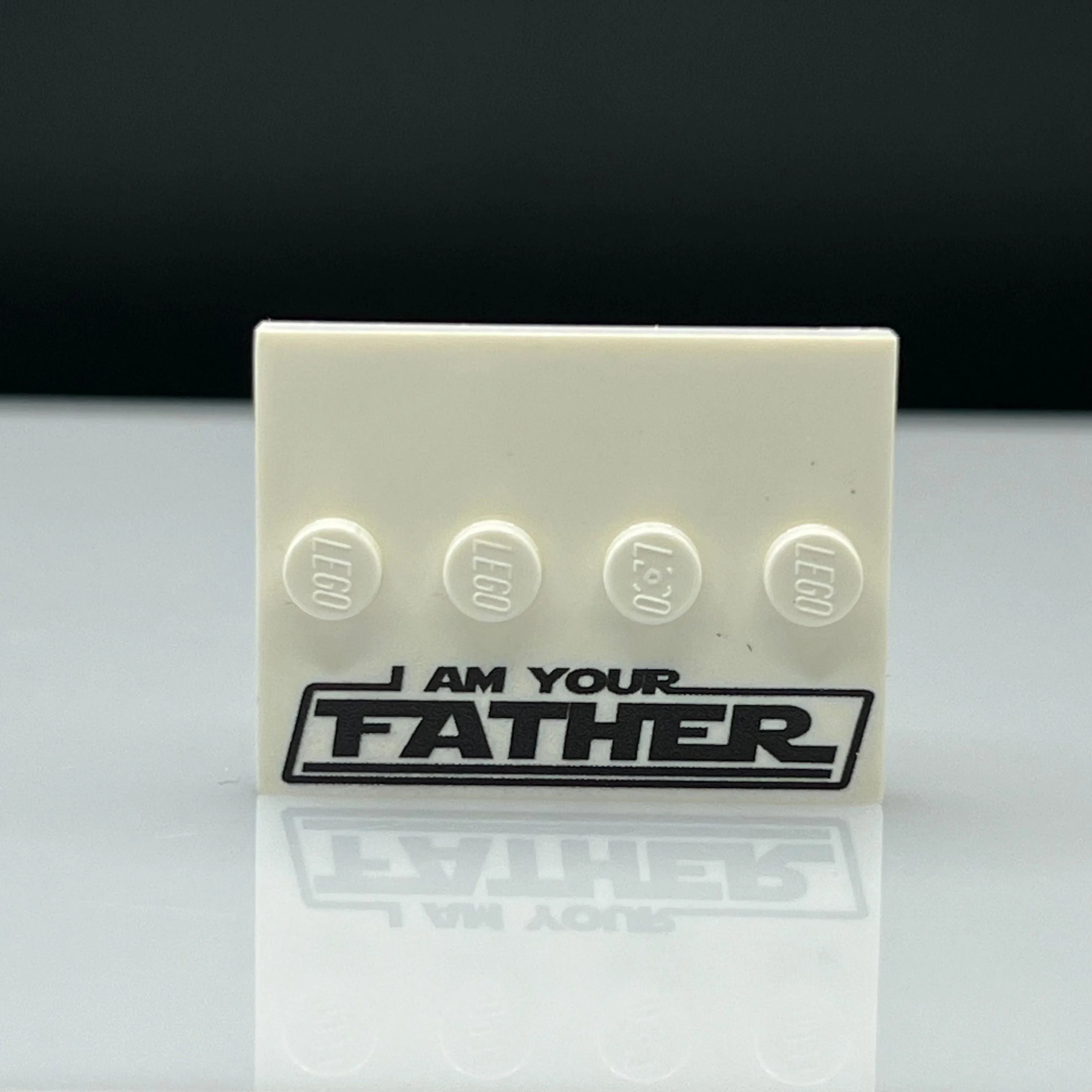 Lego Minifigure Baseplate Stand - Darth Vader - I Am Your Father