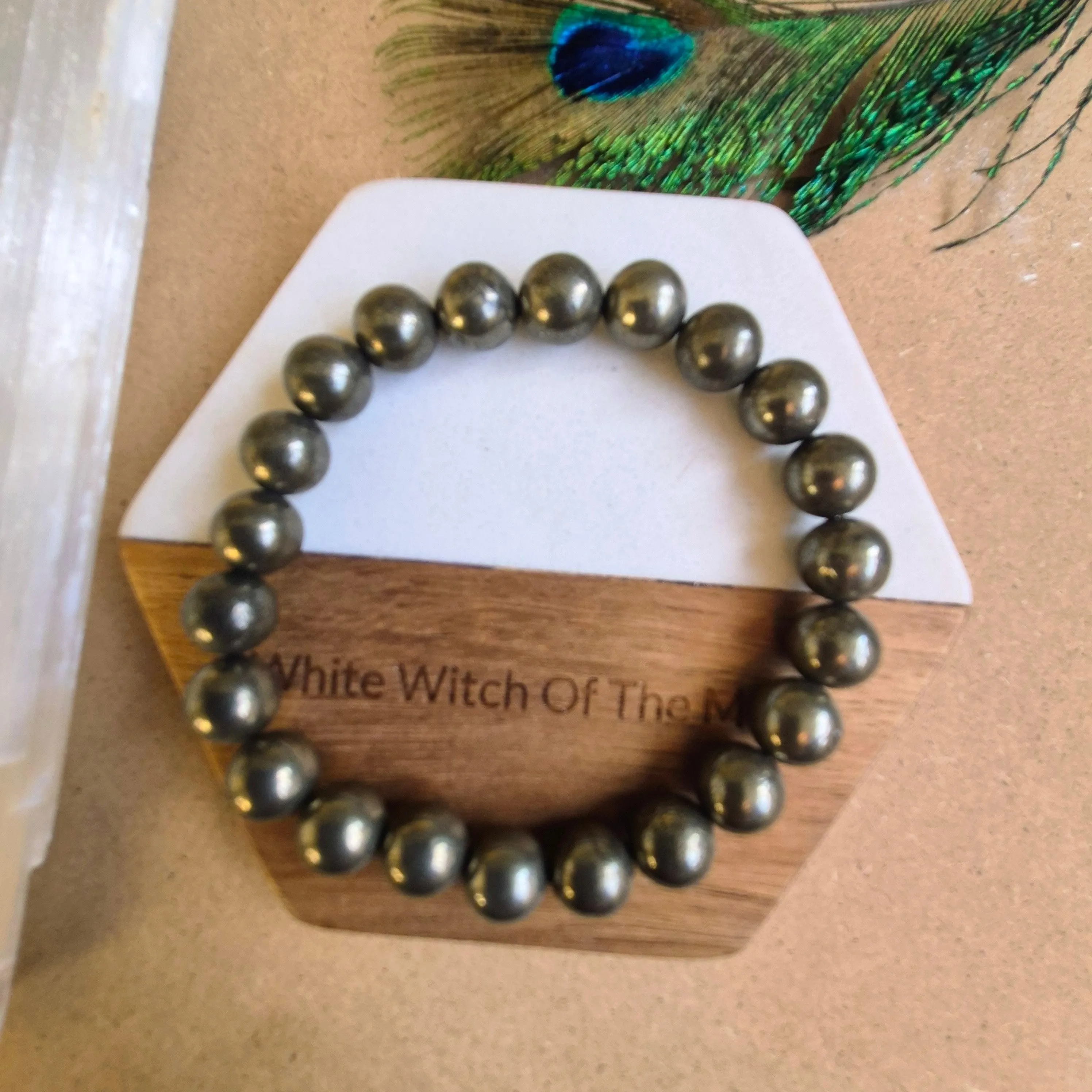 Pyrite Bracelet 8mm beads