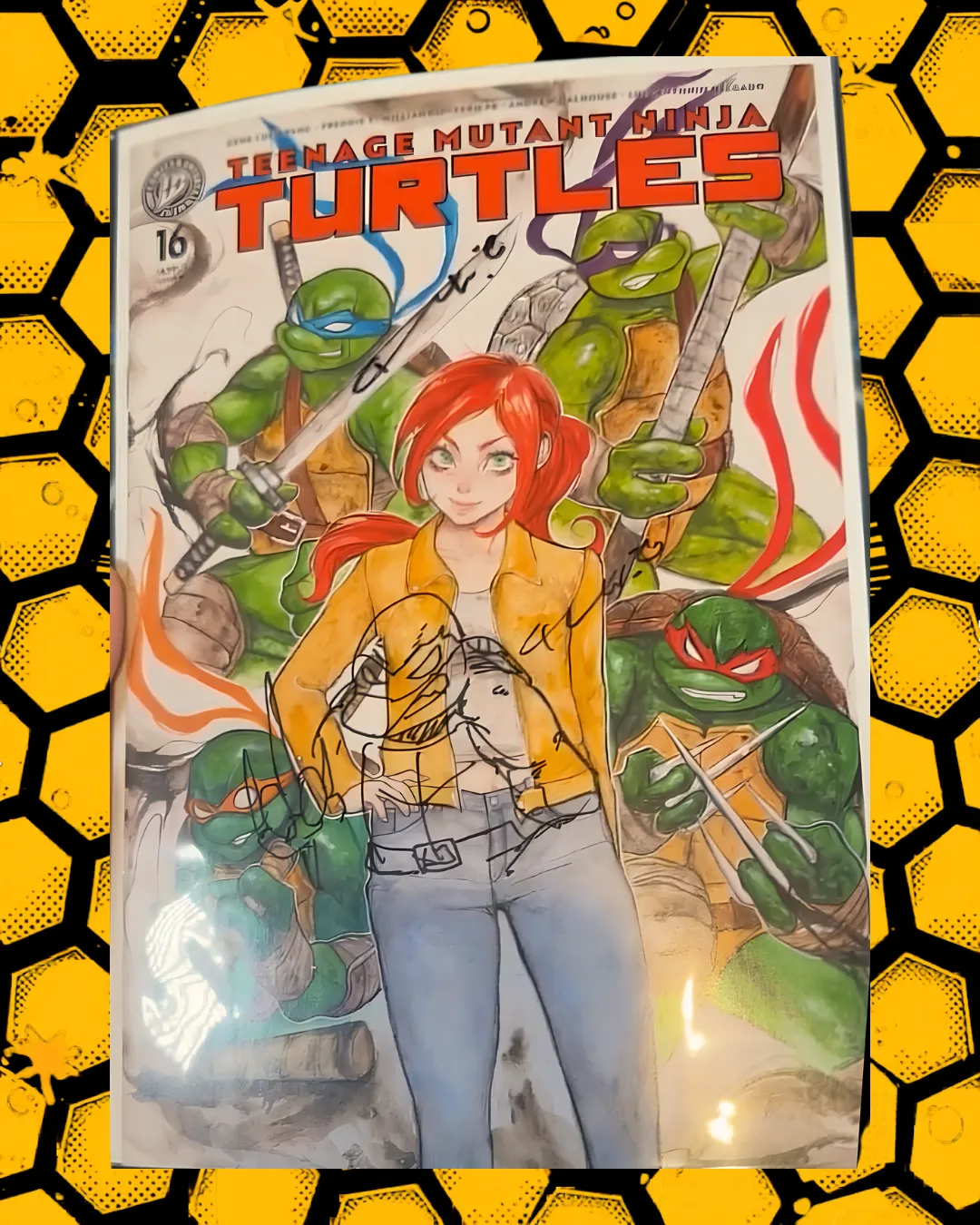 TMNT #16 – Genki Eguro Variant ✍️ 2X Signed & Remarked