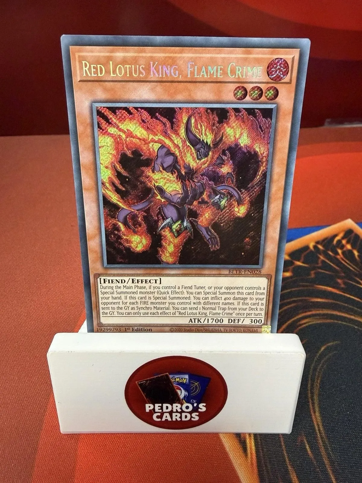 Yu-Gi-Oh! TCG - Red Lotus King, Flame Crime - BLTR-EN028 - Secret Rare