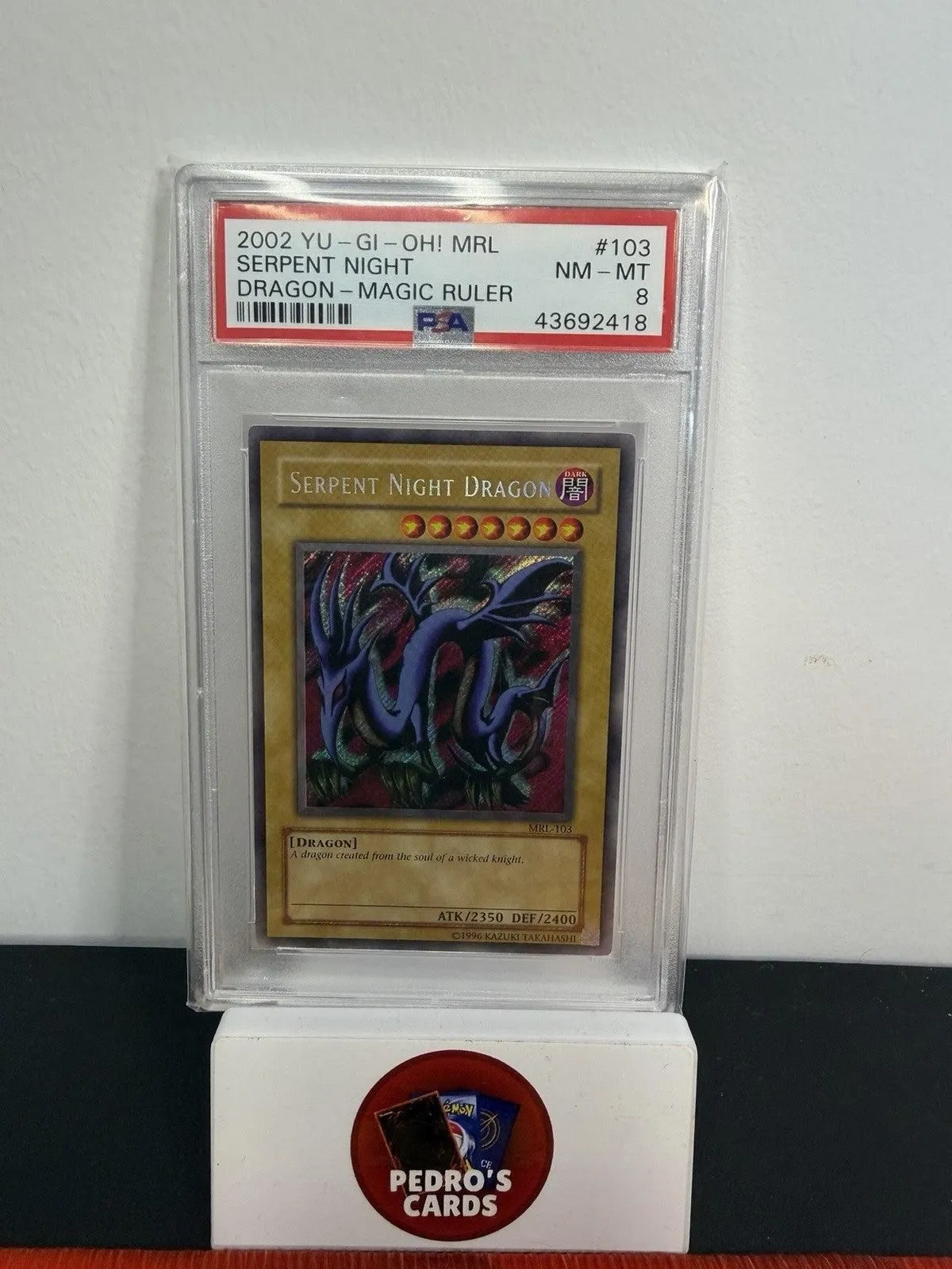 Yu-Gi-Oh! TCG - Serpent Night Dragon - MRL-103 - PSA8