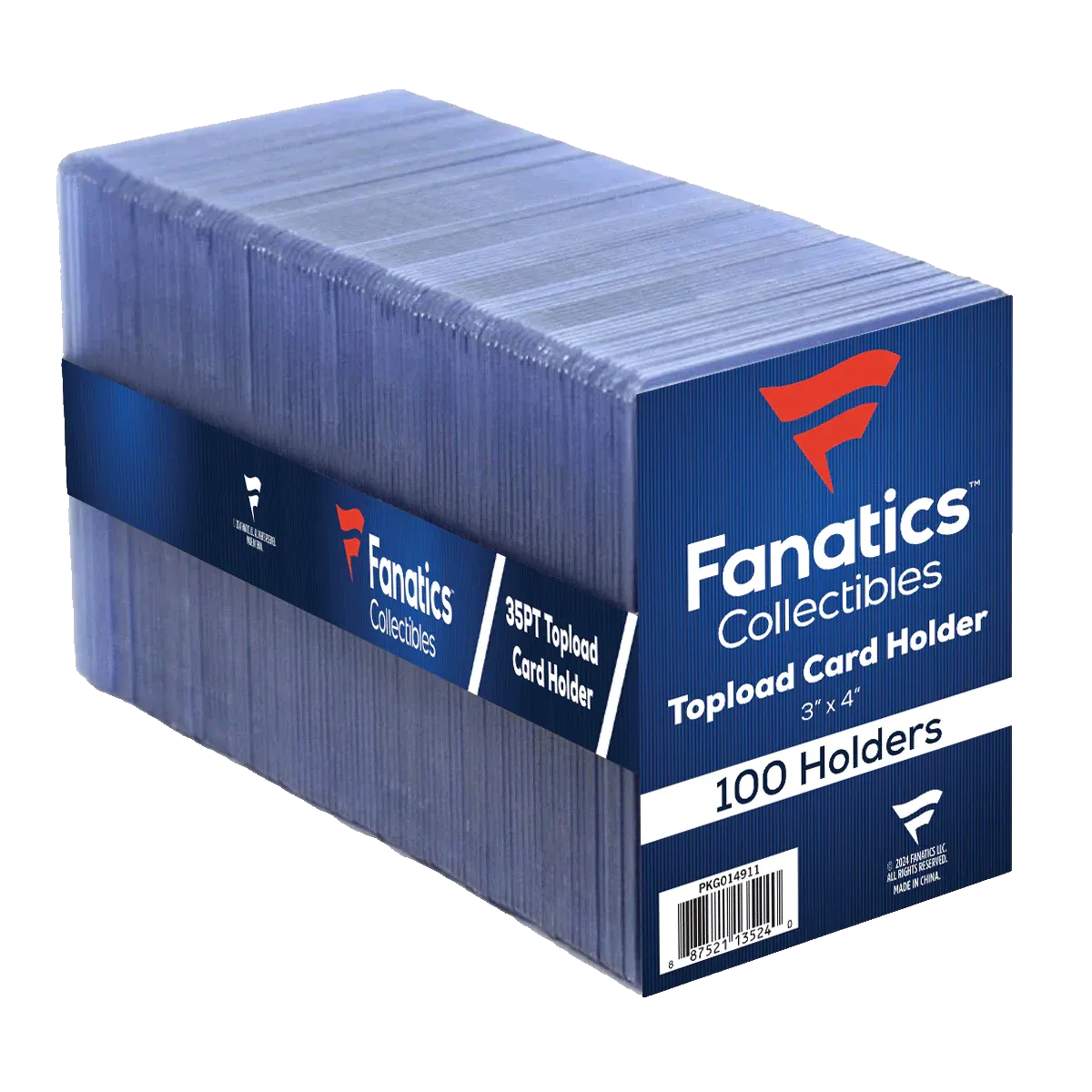 Official Fanatics/Topps Brand - 35pt size Standard Top Loaders (100 Pack Box)