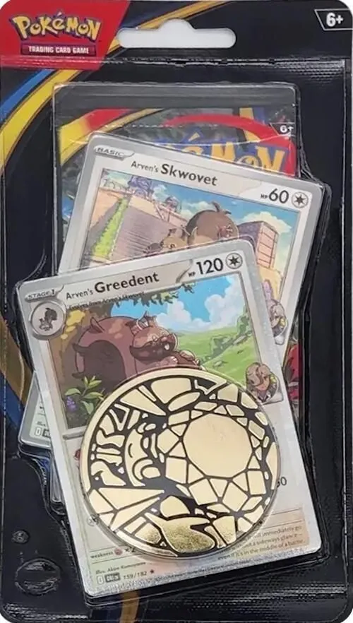 Phantasmal Flames Coin Booster — Arven's Skwovet + Greedent