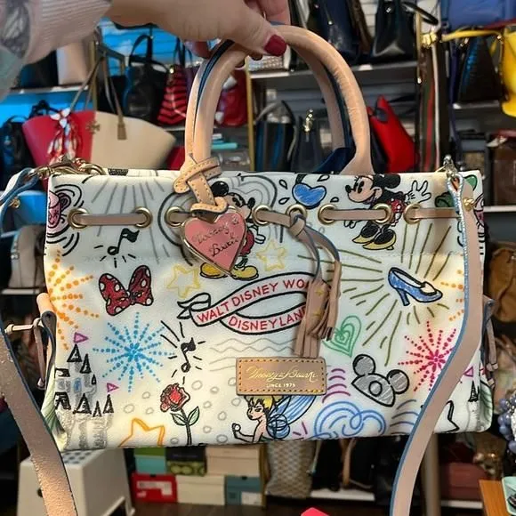 Product image for Dooney and Bourke Disney Sketch Tassel Tote