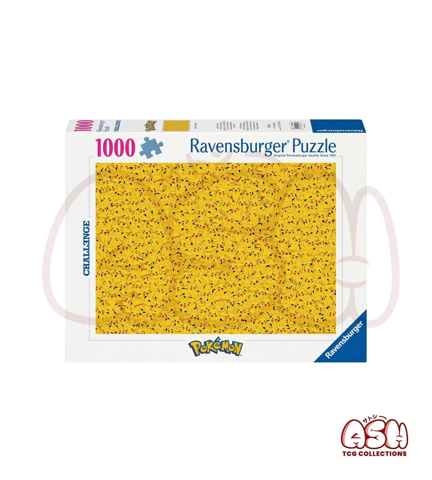 Puzzle Pokémon 1000 Pièces – Multi Pikachu Jaune – Ravensburger Puzzle Officiel Challenge