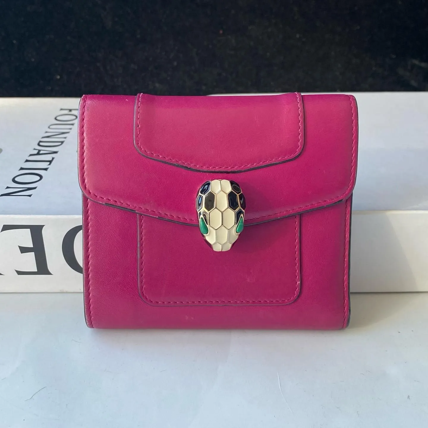 Bvlgari Serpenti Wallet – Pink Leather