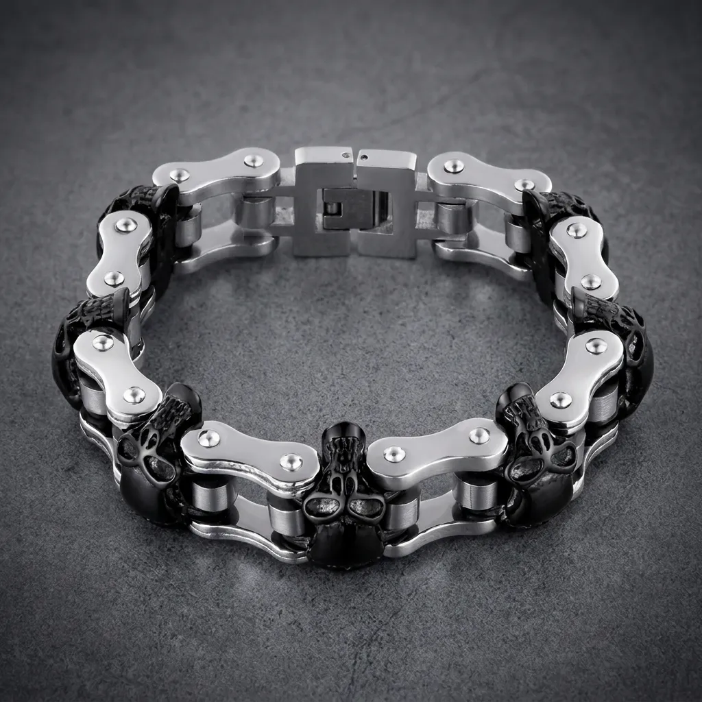 Polished Skull Chain™ Bracelet (#B0012)