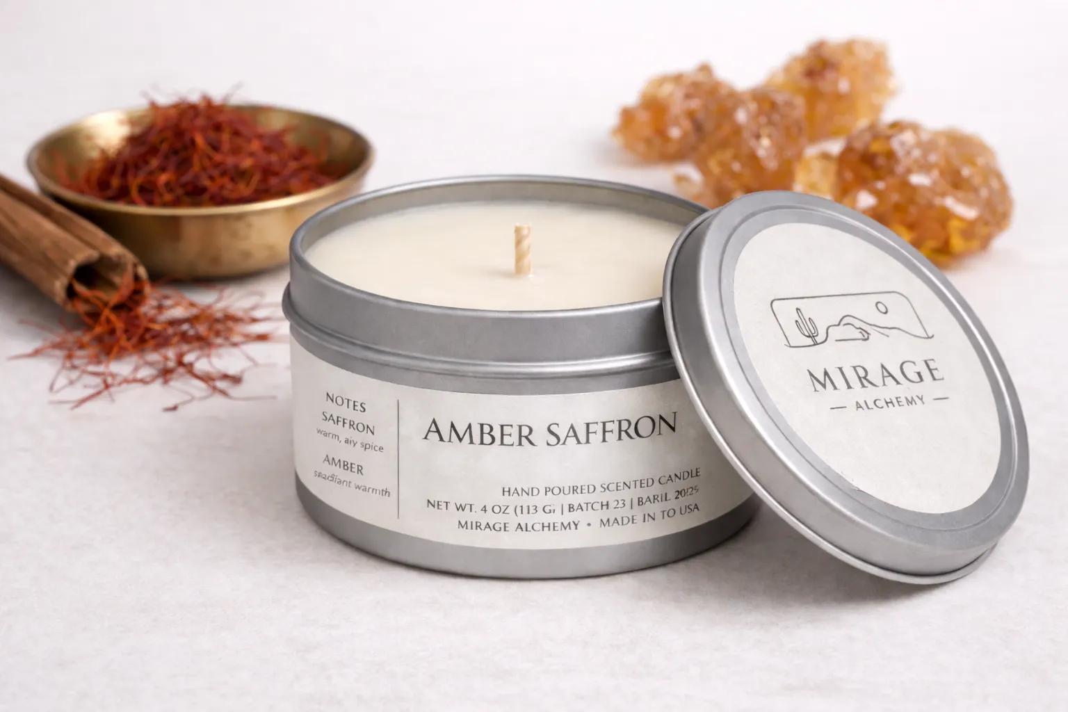 Amber Saffron | Candle