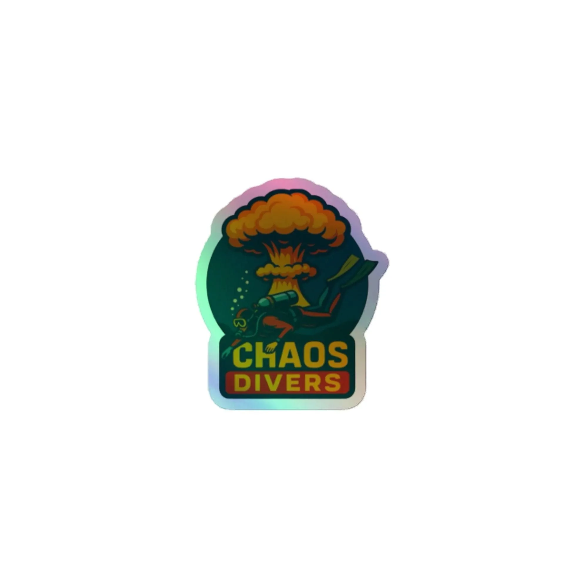 Chaos Divers Holographic Sticker *Designed BLK
