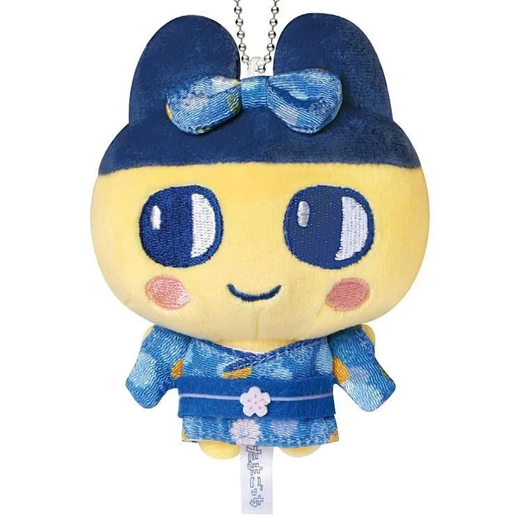 MAMETCHI / YELLOW BUNNY Tamagotchi "Japanese Kimono Design" Plush Mascot Keychain
