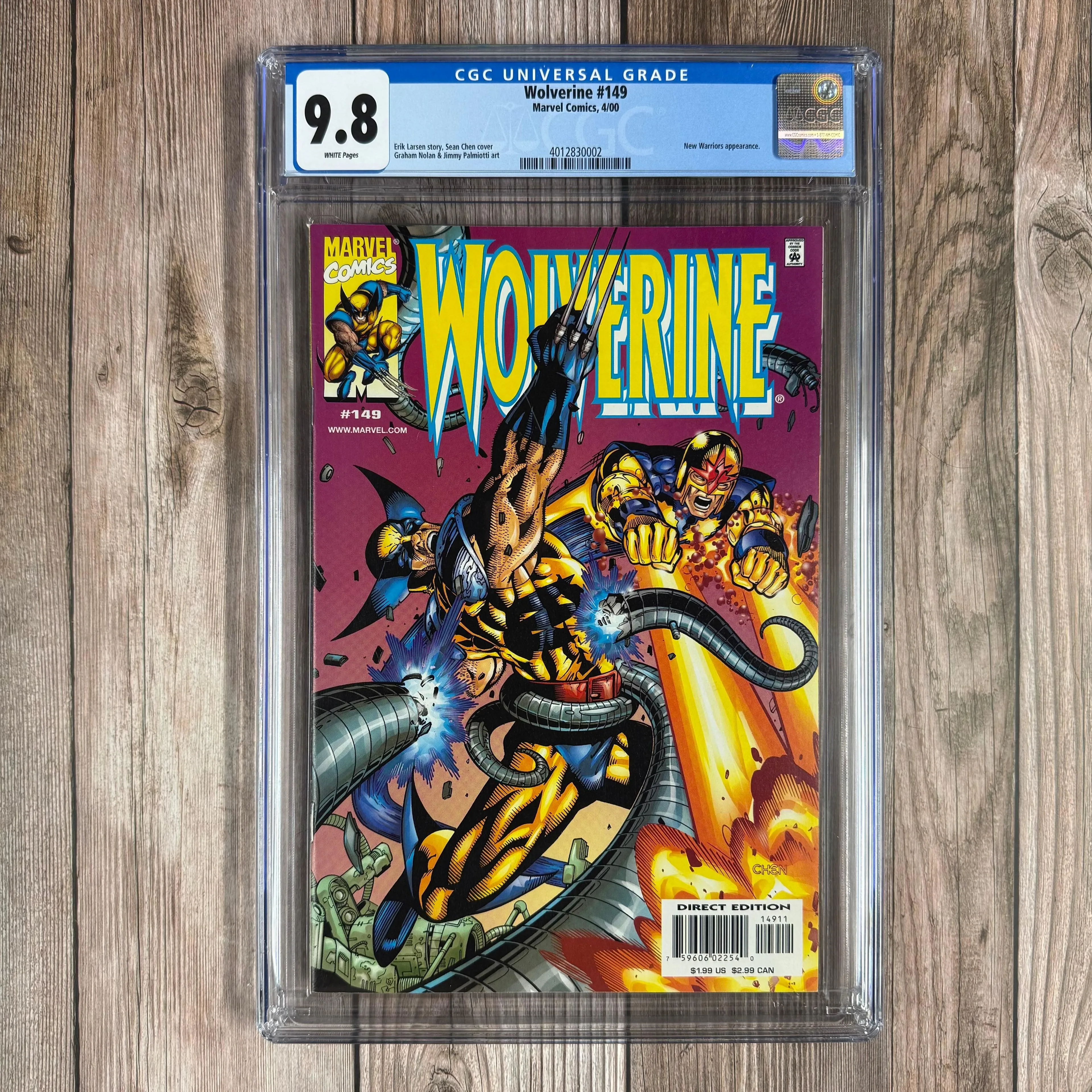 Wolverine #149 CGC 9.8 WP Cover art by Sean Chen (Cert 0002)