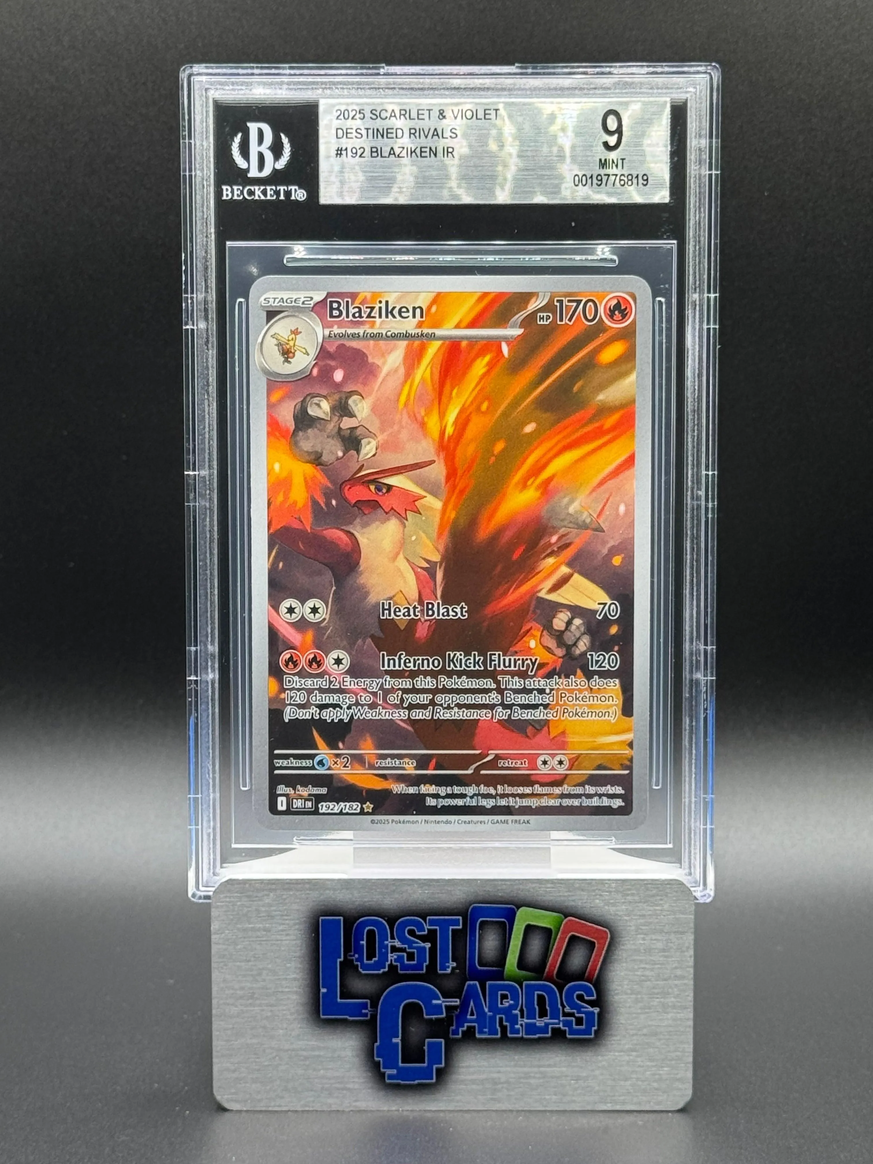 Pokemon TCG Blaziken | Destined Rivals 192/182 | BGS Graded MINT 9