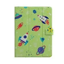 GEMS Kids Universal Tablet Case in Green Space designed for 7-11 inch devices.