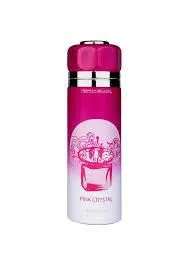 200ml (6.75 fl oz) bottle of Pink Crystal perfume spray by Parfum De Luxe.