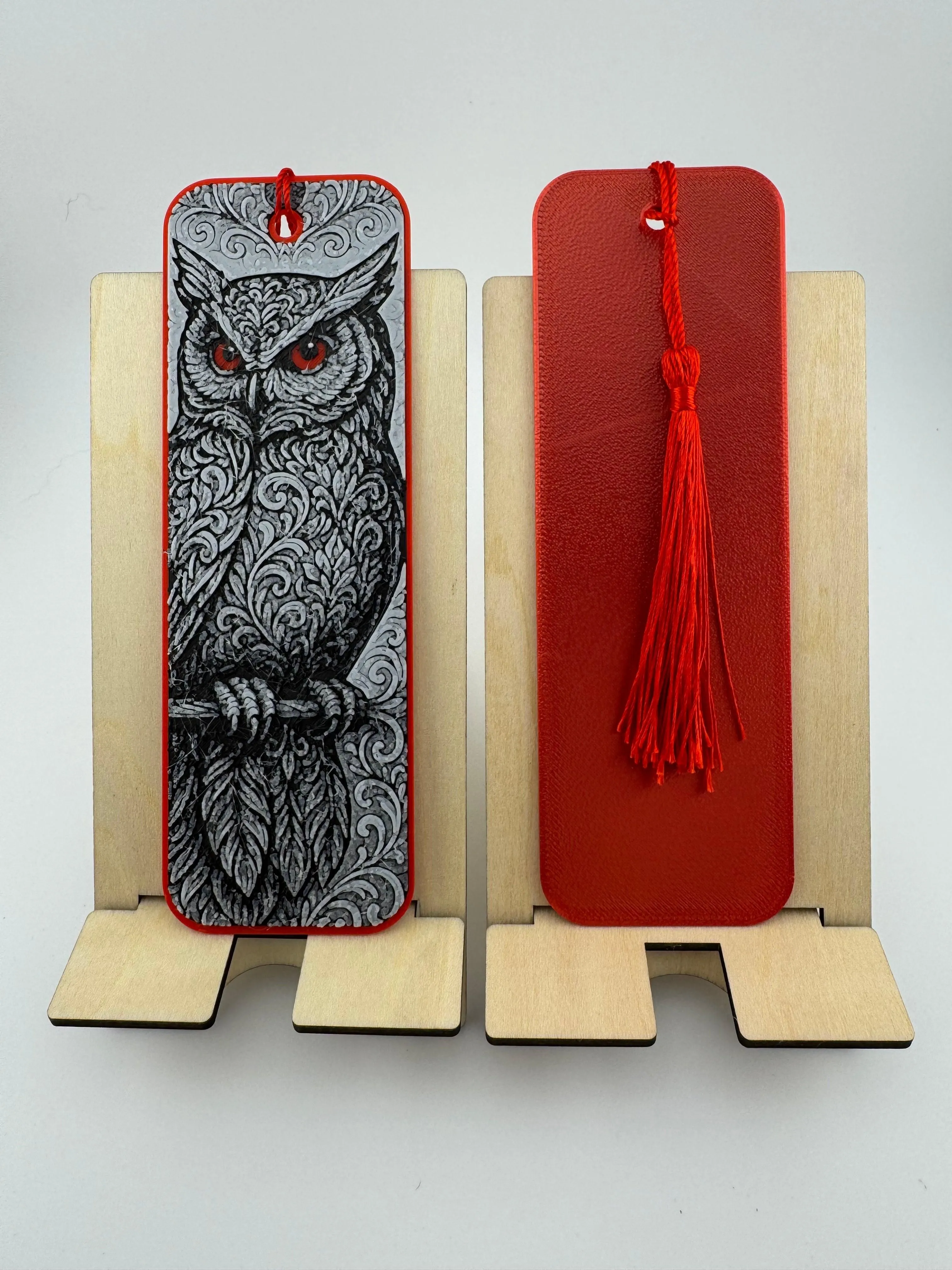 Bookmark -- 3D Printed -- Ornamental Owl