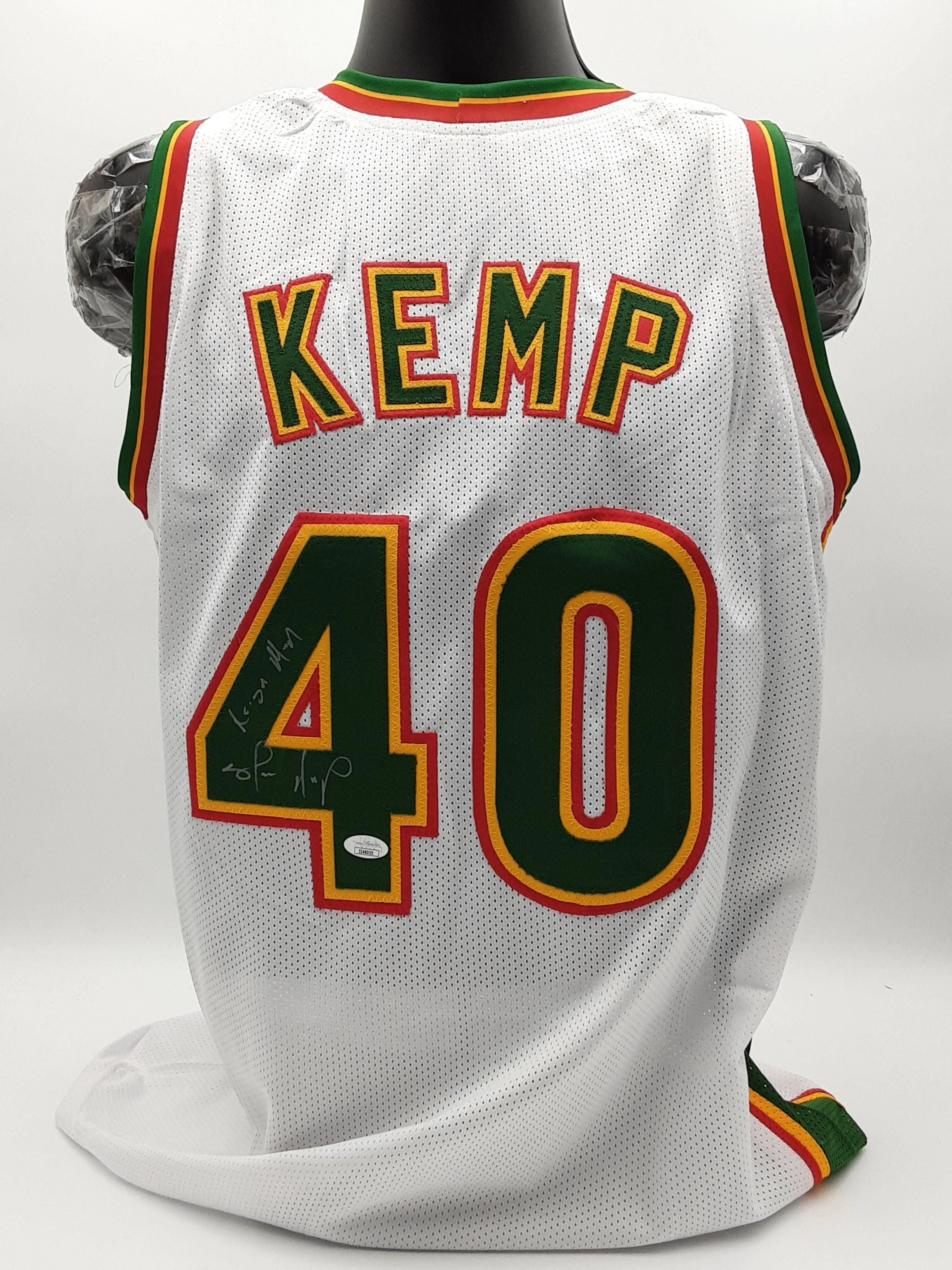 Shawn Kemp Authentic Signed & Inscribed Pro Style Jersey Autographed JSA R2