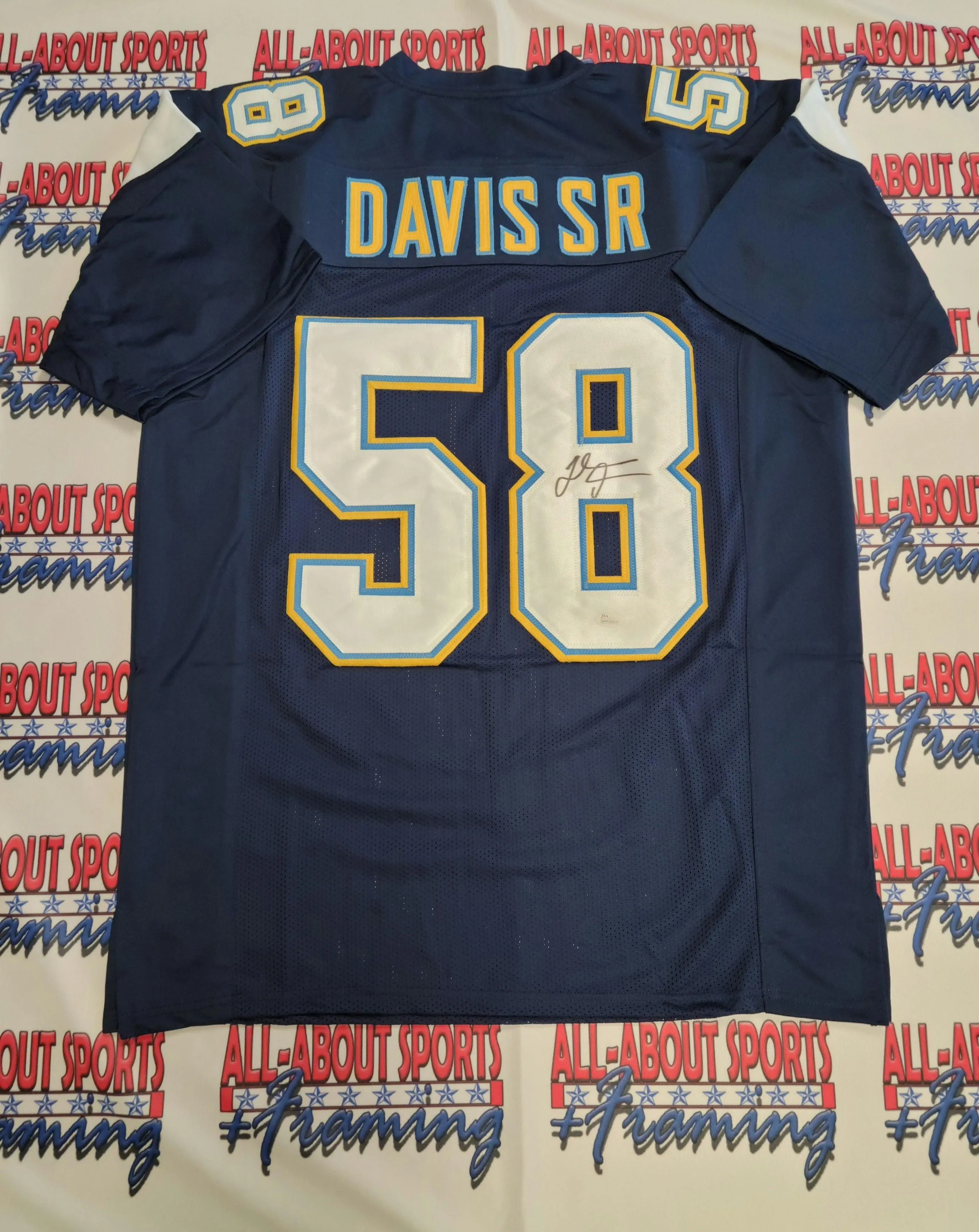 Thomas Davis Sr Authentic Signed Pro Style Jersey Autographed JSA R2