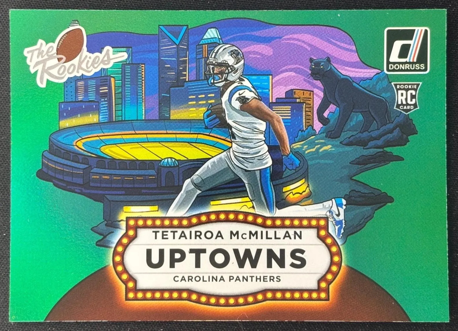 Tetairoa McMillan 2025 Donruss Rookies & Highlights Uptown Horizontal Green Panthers