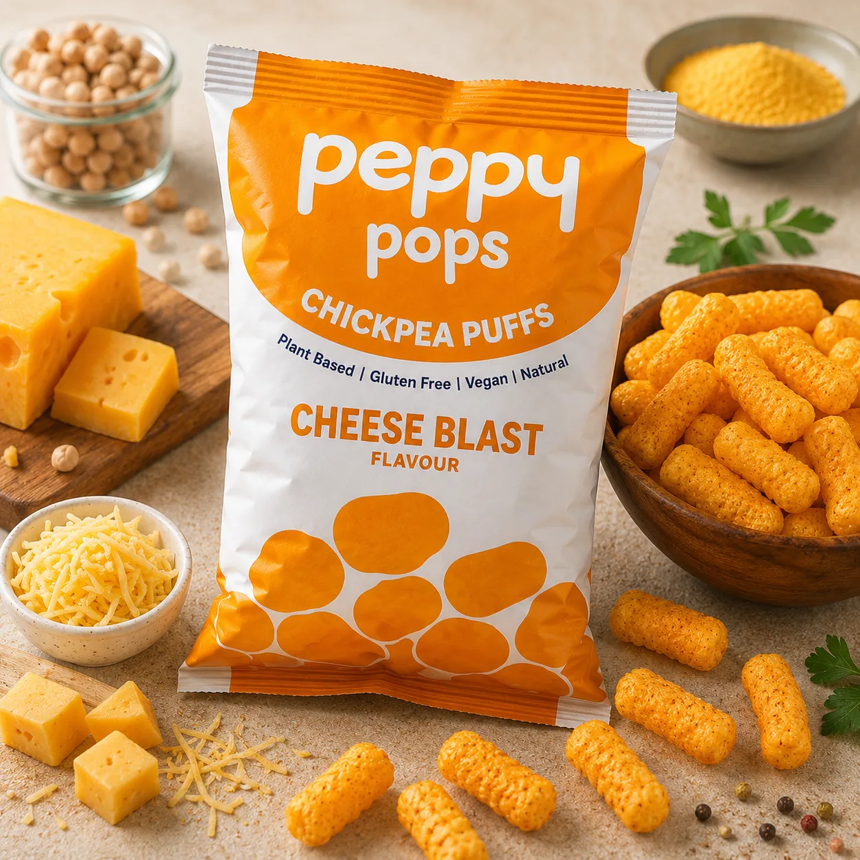 Cheesy Chickpea Puffs Protein Snack - 1 PACK