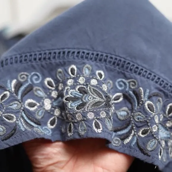 Knox Rose Dusty Blue Embroidered Dress Size XS1