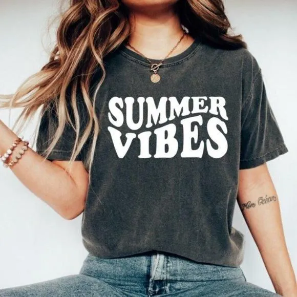 Product image for Summer Vibes NEW gray short sleeve shirt