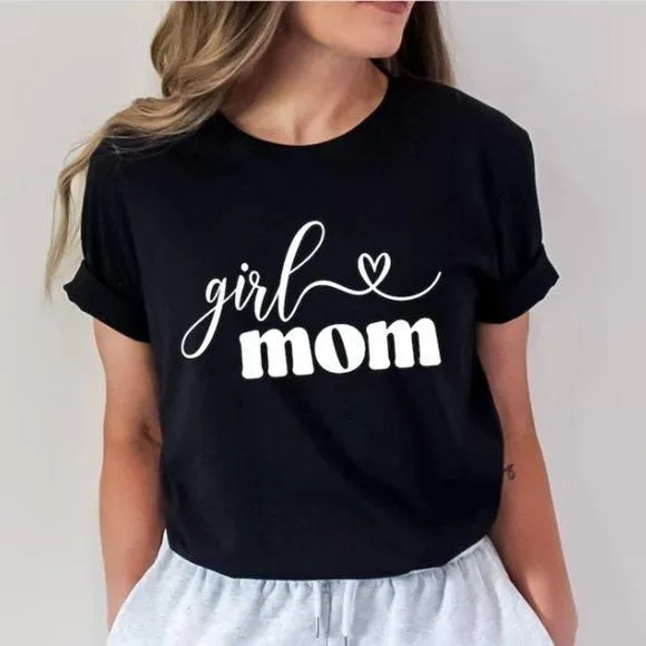 Product image for Girl Mom NEW black short sleeve shirt