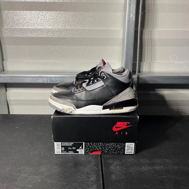 Size 8 - AJ 3 Retro Black Cement