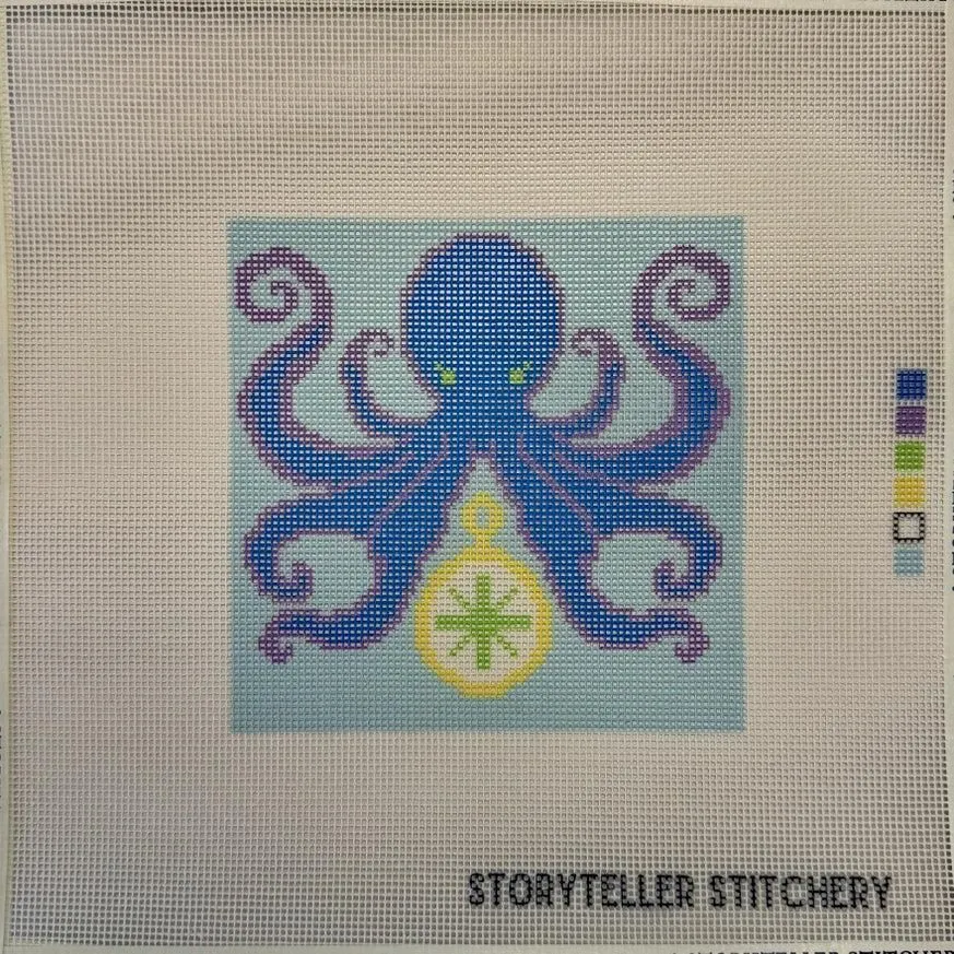 Octopus- Modern Needlepoint Kit - Storyteller Stitchery
