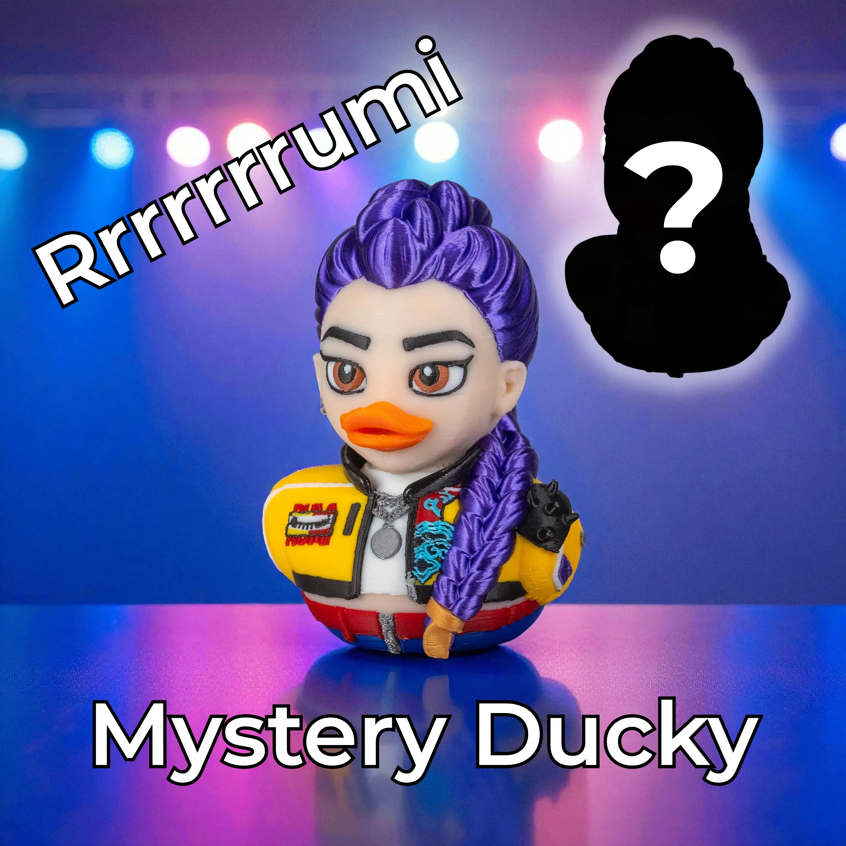 Rumi Ducky - Handcrafted Parody KPop Demon Hunters Duck Figurine