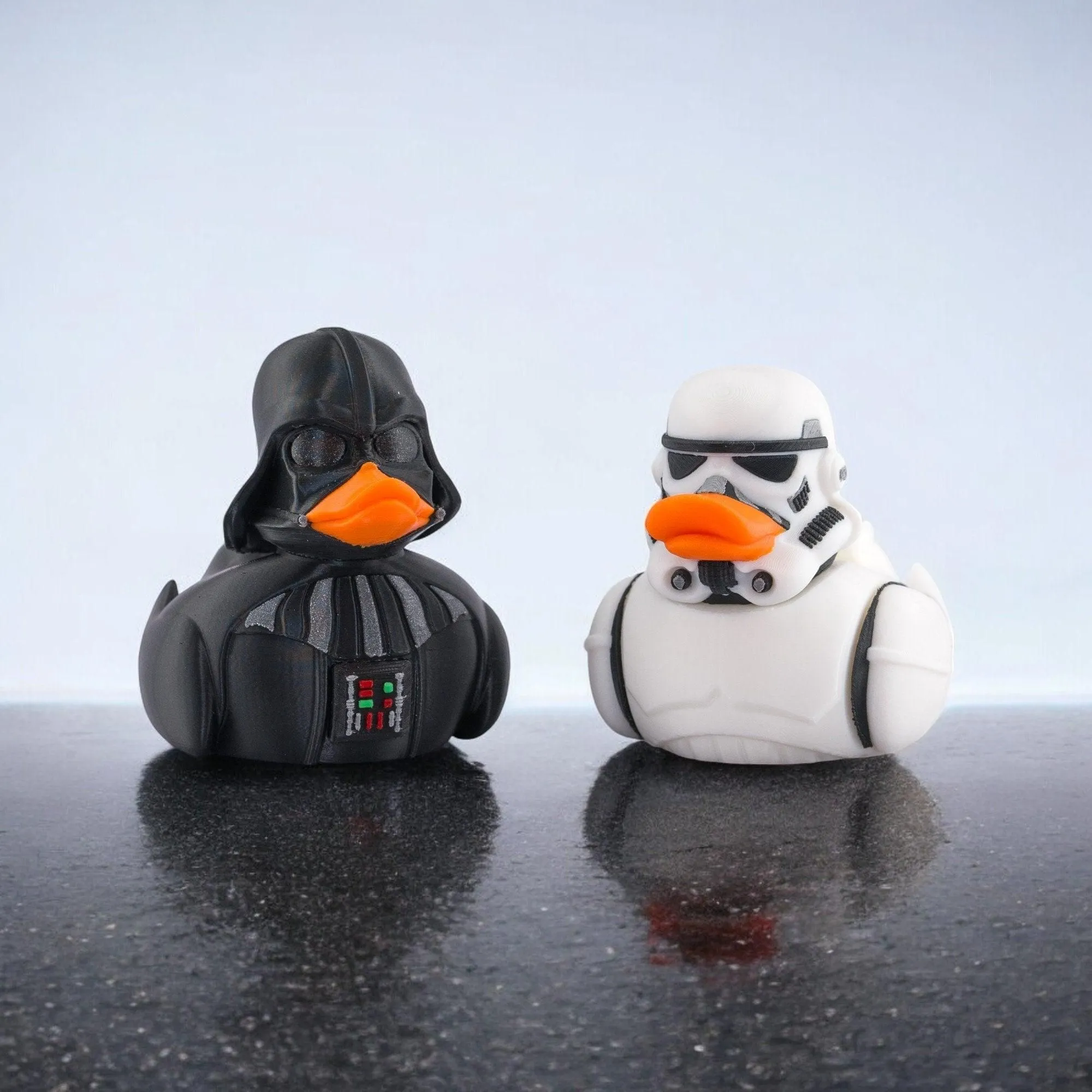 Space Villain-Duck and Space Trooper-Duck Handcrafted Parody Fanart Duckie
