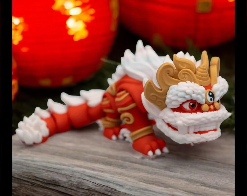 Good Luck Chinese Lion - Articulated Figurine