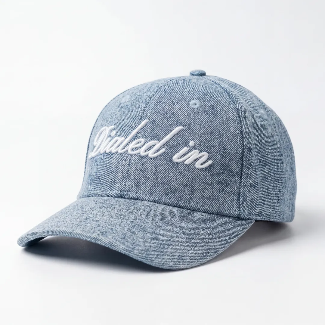 "Dialed In" Dog Cap in Stone Washed Denim 🚨