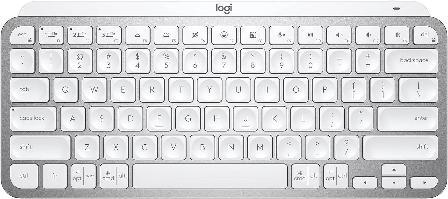 MX Keys Mini Minimalist Wireless Illuminated Keyboard-PALE GREY-US-2.4GHZ/BT