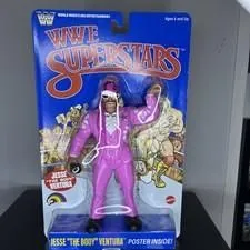WWE Superstars LJN Jesse Ventura Exclusive Blue Card Retro SERIES 2 In Hand